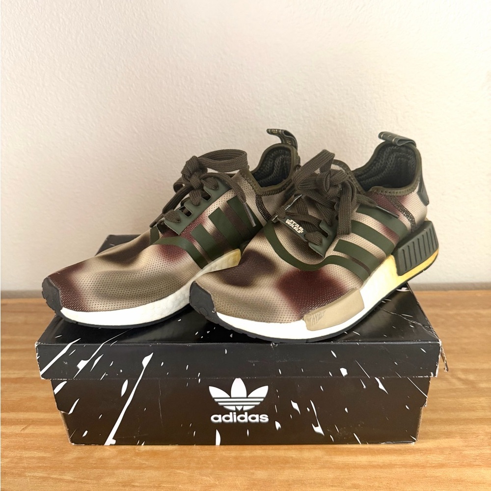 Adidas NMD Women’s 6 Camo-Style Olive Green Athletic Sneakers